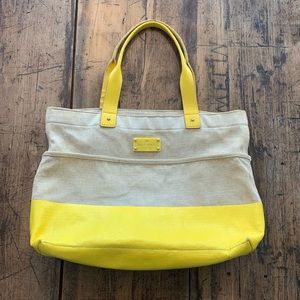Kate Spade canvas and leather tote